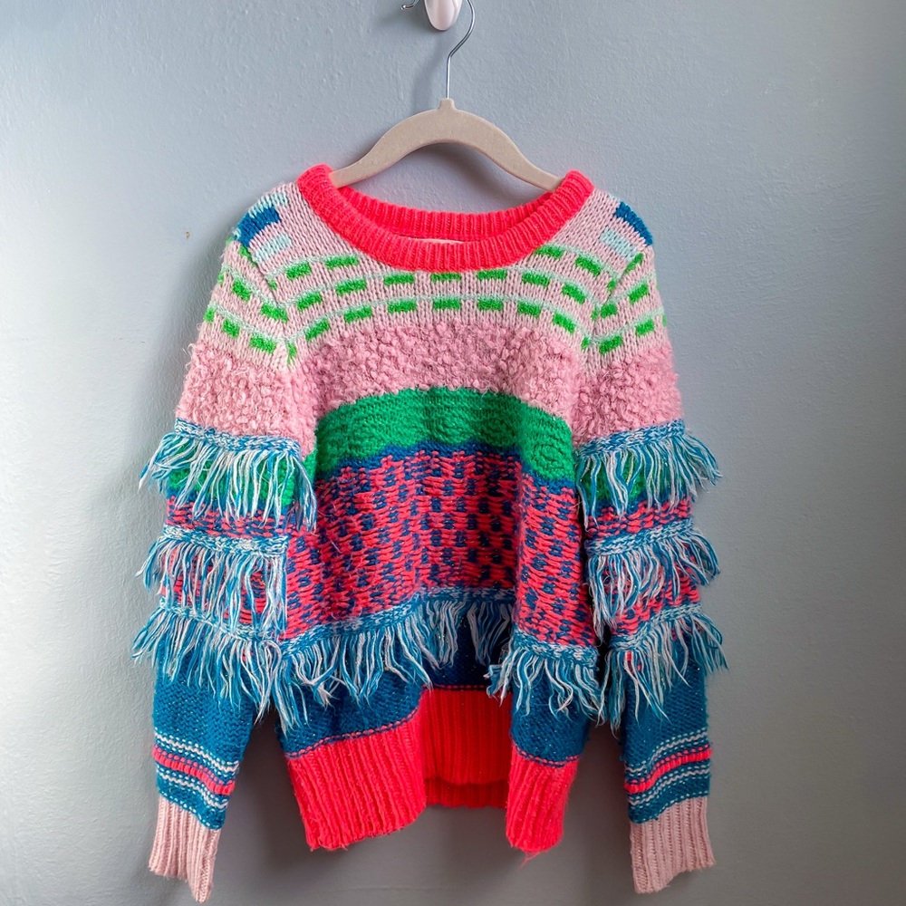 Cat and Jack Sweater with Fringe Details